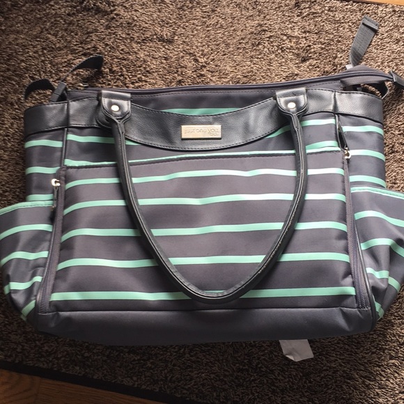 carter's striped diaper bag